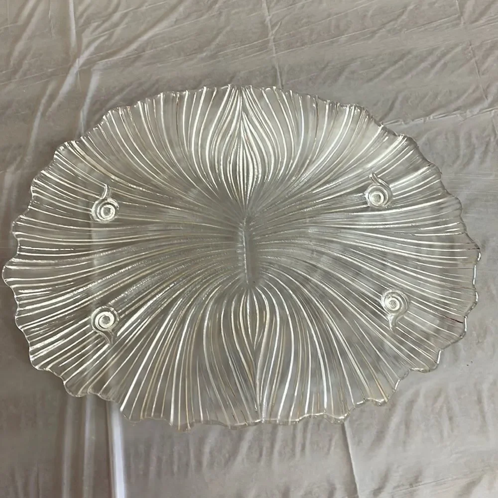 Vintage oval raised meat platter